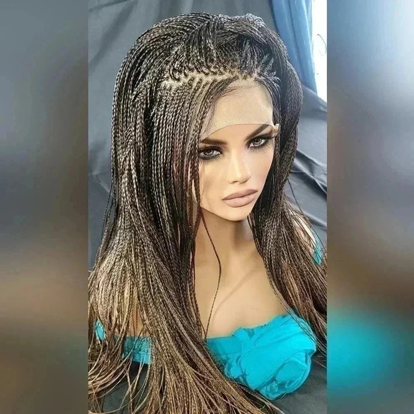 Braided Wig Full Lace Glueless | Long Micro Braids | Handmade | NWT - Picture 14 of 17